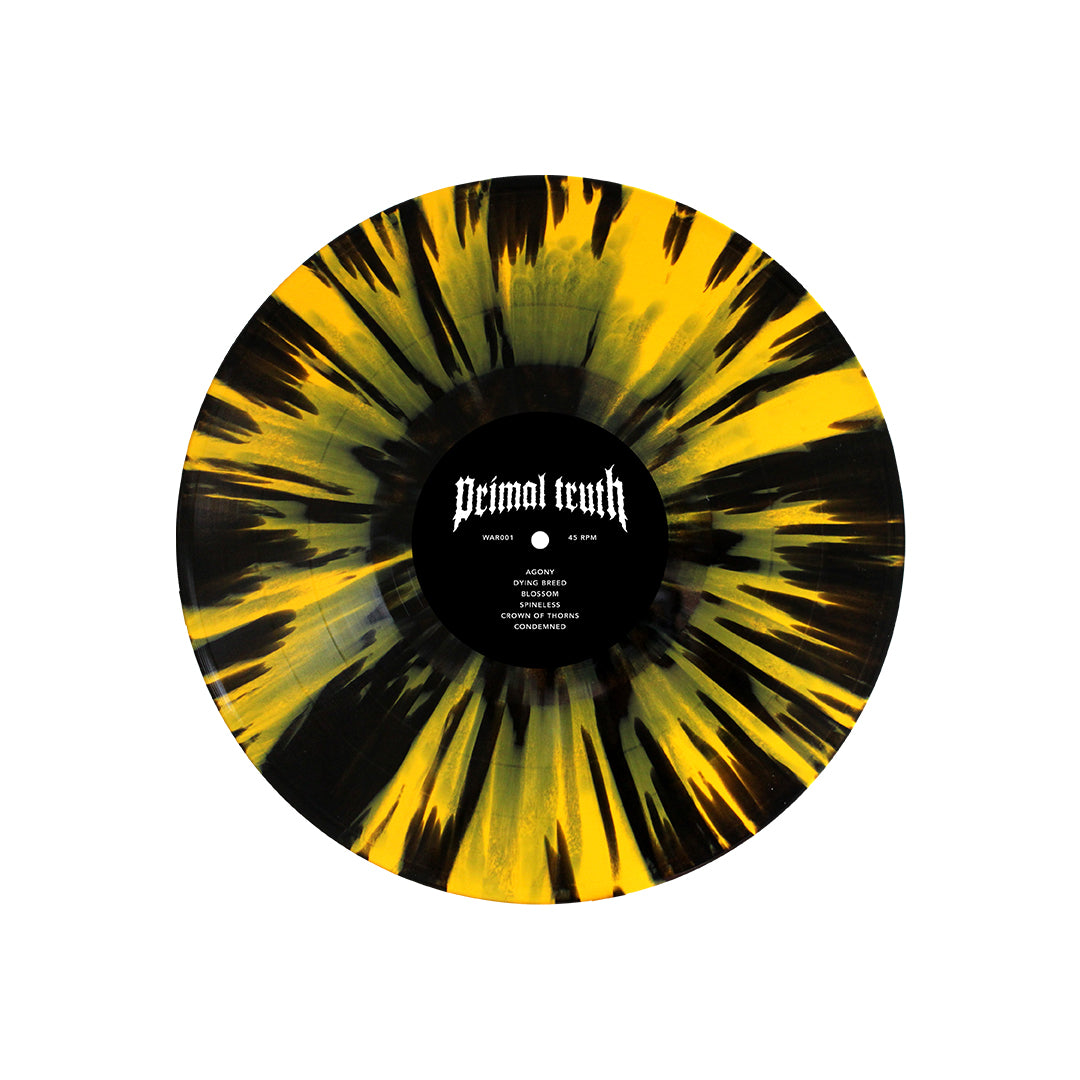 PRIMAL TRUTH "Reborn Through Suffering" Vinyl (#150 Yellow w/ Black Splatter)