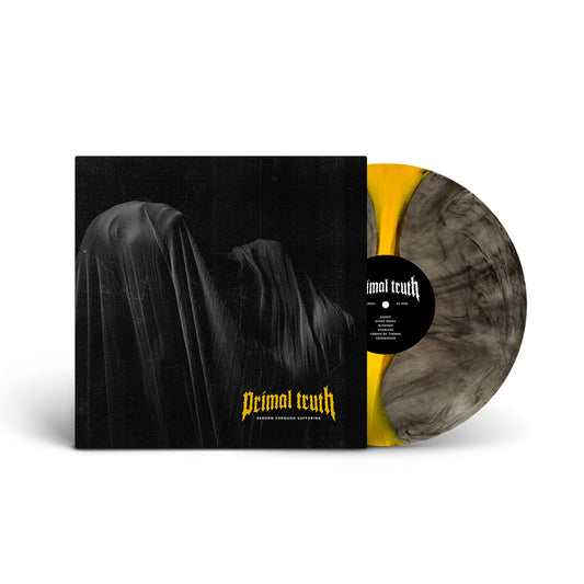 PRIMAL TRUTH "Reborn Through Suffering" Vinyl (#50 Transparant Black Smoke w/ Yellow Pulsar)