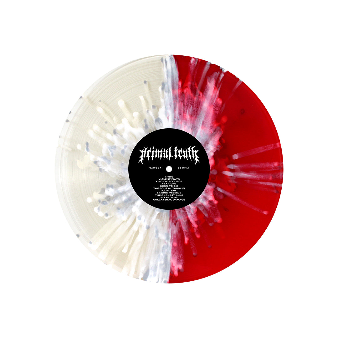 PRIMAL TRUTH "Seed Of Evil" Vinyl (#50 Transparent Red/Ultra Clear W/ White & Grey Splatter)